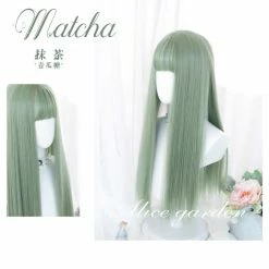 EverythingCuteClub Matcha Green Hair Wigs Curl / Straight 7 EverythingCuteClub Matcha Green Hair Wigs Curl / Straight