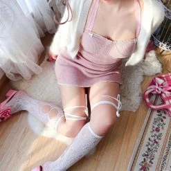 EverythingCuteClub Miss Jenny Silk Halter Dress