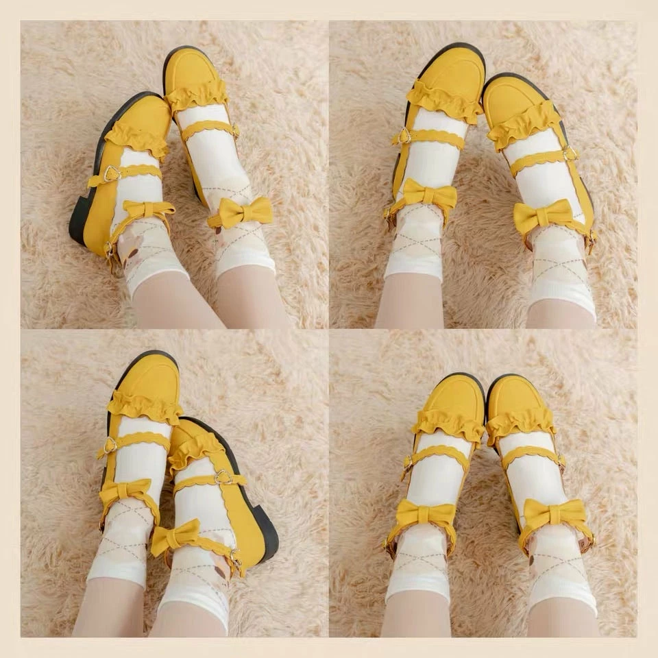 EverythingCuteClub Meiruru Leather Shoes Low Heel Sheep Puff Accessories 20 EverythingCuteClub Meiruru Leather Shoes Low Heel Sheep Puff Accessories