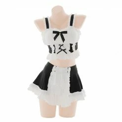 EverythingCuteClub Black White Swimsuit