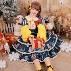 EverythingCuteClub Dress + Rompers The Letter After Christmas Lolita Set Dress + Vest+ Elk Cloak 21 EverythingCuteClub Dress + Rompers The Letter After Christmas Lolita Set Dress + Vest+ Elk Cloak