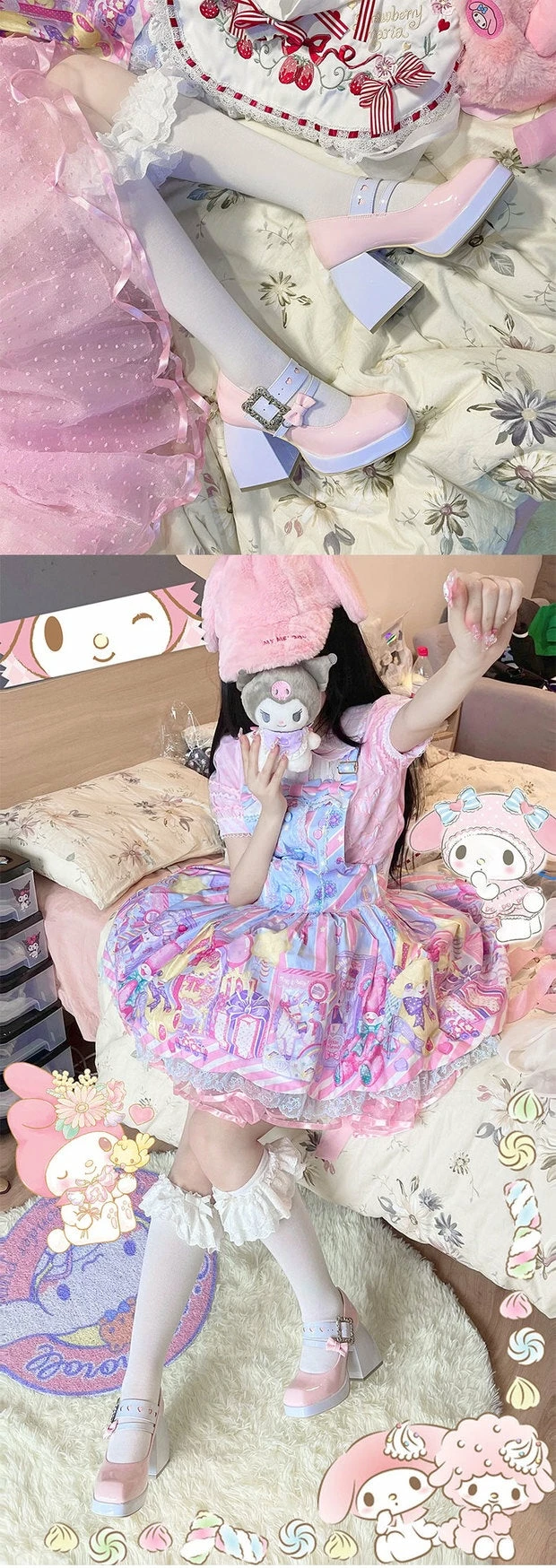 Bingolulu, EverythingCuteClub Bingo Marry Jane Mid Length Heel Shoes Accessories 19 Bingolulu, EverythingCuteClub Bingo Marry Jane Mid Length Heel Shoes Accessories