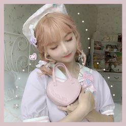 EverythingCuteClub Love Heart Pancake Mini Bag