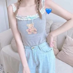 EverythingCuteClub Little Bear Tank Vest Top