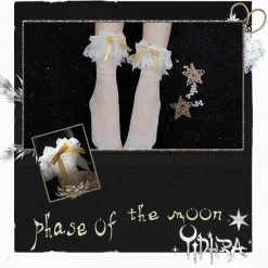 EverythingCuteClub Phase Of The Moon Lolita Socks Lingerie + Panties + Sleepwear + Socks