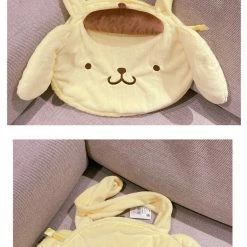 EverythingCuteClub Fleece Kuromi Pom Pom Purin Hellokitty Cinnamoroll My Melody Bag