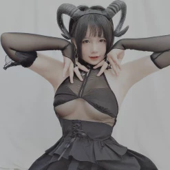 EverythingCuteClub Lingerie + Panties + Sleepwear + Socks Dark Angel Singer Cosplay Swallow-tailed Dress Lingerie