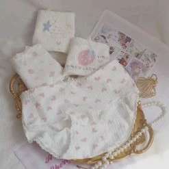 EverythingCuteClub Lingerie + Panties + Sleepwear + Socks Strawberry Period Panties