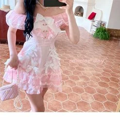 EverythingCuteClub Oil Painting Girl Dress Summer Joy Dress + Rompers