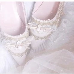 EverythingCuteClub Tea Party Mid Heels Handcrafted Shoes