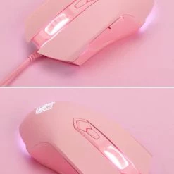 EverythingCuteClub Keyboard+Headphones +Mouses Gaming Punk Pink Mechanical Keyboard + Mouse