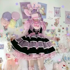 EverythingCuteClub, Creamycuteipie Dress + Rompers Sweet Rabbit Peach Bunny Lolita Dress
