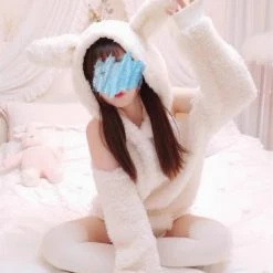 EverythingCuteClub Top White Bunny Pull Over Hoodie 11 EverythingCuteClub Top White Bunny Pull Over Hoodie