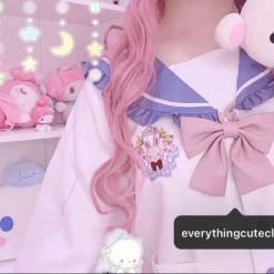 EverythingCuteClub Plus Kawaii Plus Size Snowwhite Rabbit JK Uniform Style Top