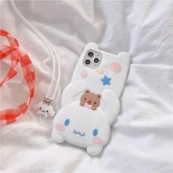 EverythingCuteClub Phone Cases + Ipad Cases Cinnamorolls Silicone IPhone Case With Lanyard