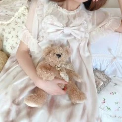 EverythingCuteClub Glitter Girl Butterfly Sleeve Transparent Blouse Lolita Top