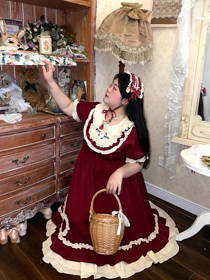 EverythingCuteClub Plus Size Cotton Candy Girl Two Hearts Red Dress 6 EverythingCuteClub Plus Size Cotton Candy Girl Two Hearts Red Dress