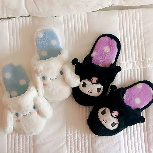 EverythingCuteClub Indoor Slippers Cinnamoroll Style / Kuromi Style Slides 4 EverythingCuteClub Indoor Slippers Cinnamoroll Style / Kuromi Style Slides