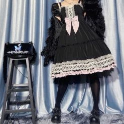 EverythingCuteClub Black Berry Lolita Fashion Dress Dress + Rompers