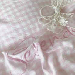 EverythingCuteClub Bed Linen / Bedding Sets Serenity Baby Blue Baby Pink Soft Pastel Bedding Set Bed Linen