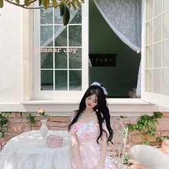 EverythingCuteClub Oil Painting Girl Dress Summer Joy Dress + Rompers