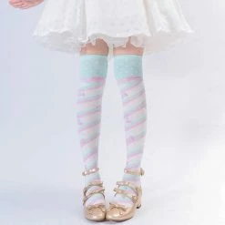 EverythingCuteClub Lolita Little Candy Over The Knee Thigh Socks Lingerie + Panties + Sleepwear + Socks