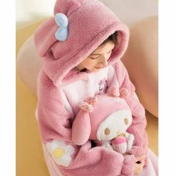 EverythingCuteClub Super Warm 2021 Fw My Melody Pyjamas Dress Lingerie + Panties + Sleepwear + Socks