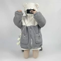 EverythingCuteClub Anti Social Shy Bear Jacket Jackets + Puffs+ Coats