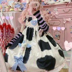 EverythingCuteClub Little Milk Cake Cute Kawaii Dress Jsk/strap Dress