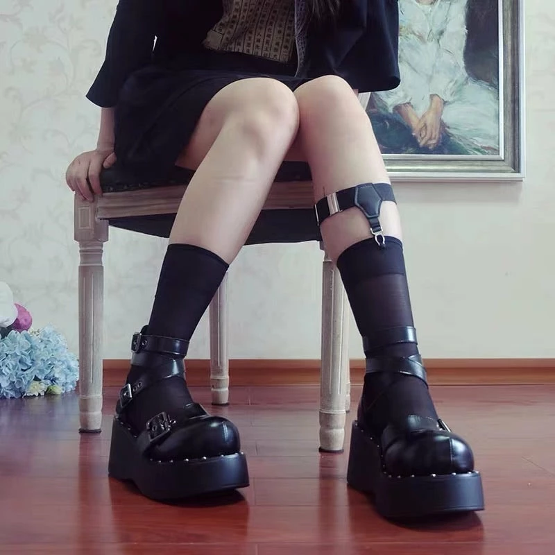 EverythingCuteClub Metal Heart Platform Harajuku Style Shoes Accessories 3 EverythingCuteClub Metal Heart Platform Harajuku Style Shoes Accessories