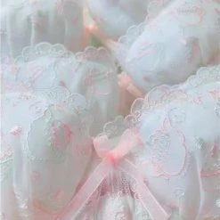 EverythingCuteClub White Afternoon Tea Bra Sets Big Size Available