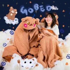 EverythingCuteClub Bed Linen / Bedding Sets Go Bed Bear Blanket /cape 165x165cm
