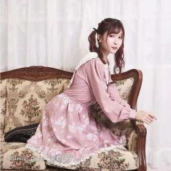 EverythingCuteClub My Melody / Cinnamoroll / Kuromi Navy Collar Rabbit Ear Dress