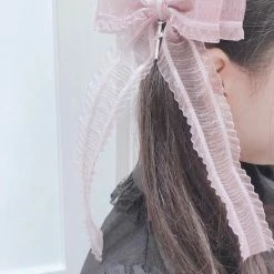 EverythingCuteClub Accessories Viole Ribbon Cross Hair Pin