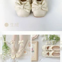 EverythingCuteClub Princess Sylvie Ballet Style Shoes Low Heel Lolita Shoes 24 EverythingCuteClub Princess Sylvie Ballet Style Shoes Low Heel Lolita Shoes