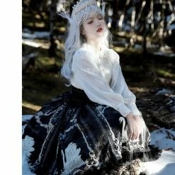 EverythingCuteClub The Death Of Swans SK Midi Dress Bottom