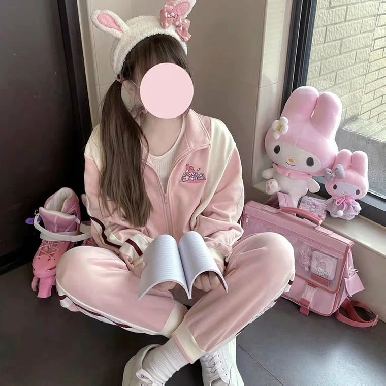EverythingCuteClub, Kyouko Jackets + Puffs+ Coats 2021SS Pre-order Sanrio Collaboration Mymelody Spring Sportswear 3 EverythingCuteClub, Kyouko Jackets + Puffs+ Coats 2021SS Pre-order Sanrio Collaboration Mymelody Spring Sportswear
