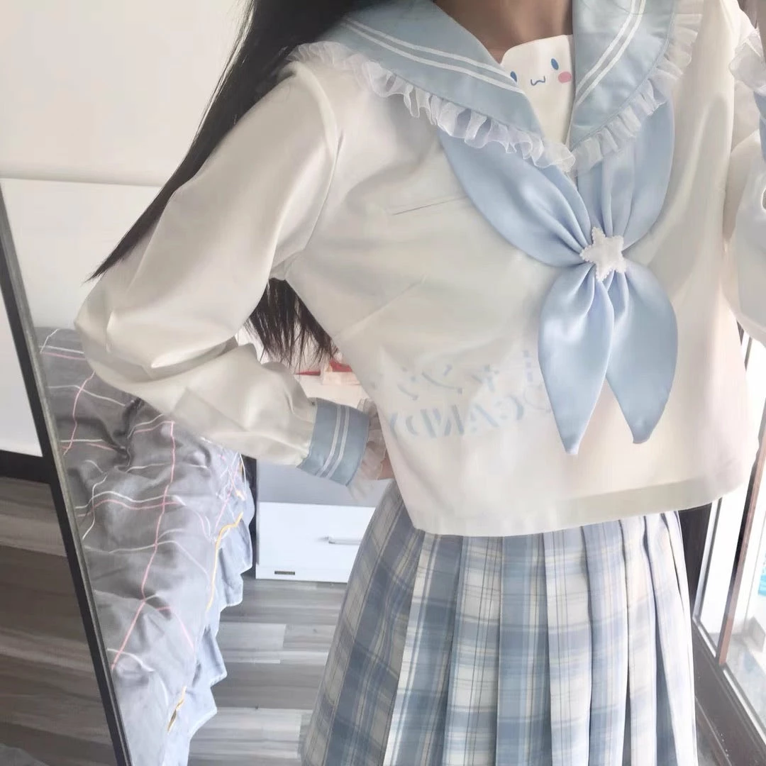 EverythingCuteClub Customized Cinnamoroll Style Jk Top Uniform 5 EverythingCuteClub Customized Cinnamoroll Style Jk Top Uniform