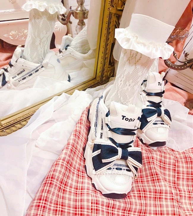 EverythingCuteClub Black & White Harajuku Style Handcrafted Sneaker Shoes 3 EverythingCuteClub Black & White Harajuku Style Handcrafted Sneaker Shoes