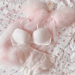 EverythingCuteClub Strap Bra Sweet And Spicy Lingerie Sets (1 Bra+ 1 Panties) Big Size Available Lingerie + Panties + Sleepwear + Socks