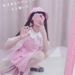 EverythingCuteClub Dress + Rompers Baby Heart Strap Dress