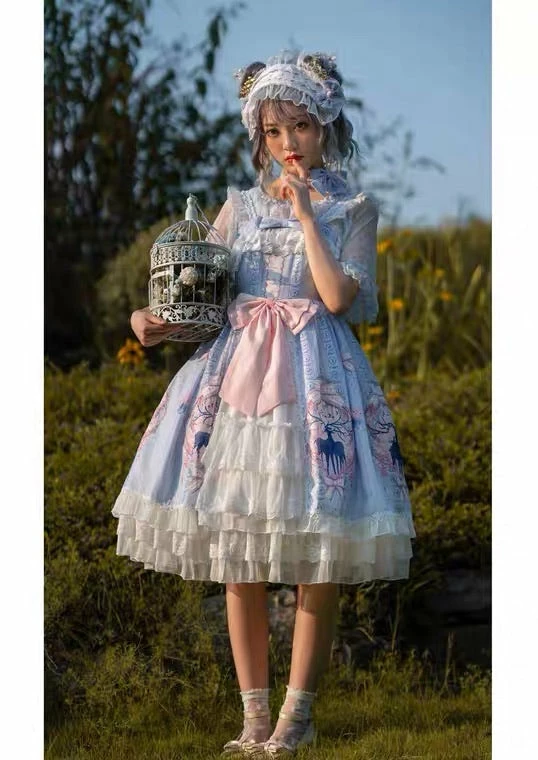 EverythingCuteClub Nara Deer Lolita JSK Dress (no Sleeves) Plus Kawaii Plus Size 3 EverythingCuteClub Nara Deer Lolita JSK Dress (no Sleeves) Plus Kawaii Plus Size