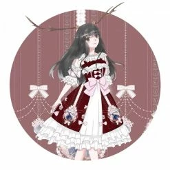 EverythingCuteClub Nara Deer Lolita JSK Dress (no Sleeves) Plus Kawaii Plus Size 16 EverythingCuteClub Nara Deer Lolita JSK Dress (no Sleeves) Plus Kawaii Plus Size