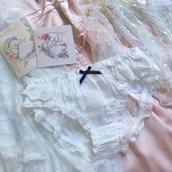 EverythingCuteClub Lingerie + Panties + Sleepwear + Socks Summer Night Tea Girly Panties Underwear