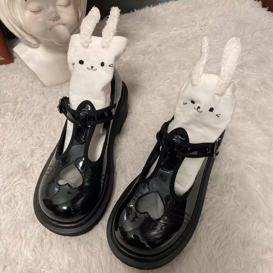 EverythingCuteClub Heart Shape Hollow-carved Design Flatform Shoes Accessories 4 EverythingCuteClub Heart Shape Hollow-carved Design Flatform Shoes Accessories