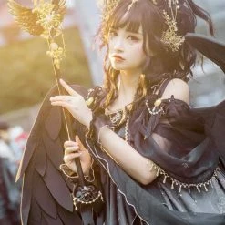 EverythingCuteClub Gothic Black Scepter Handmade Accessories