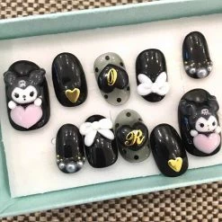 EverythingCuteClub Kuromi Acrylic Nails Fake Nails Nails Tip