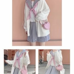 EverythingCuteClub Love Heart Pancake Mini Bag