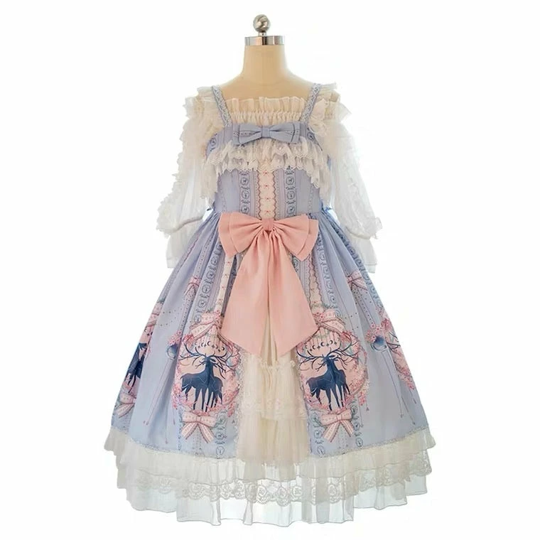 EverythingCuteClub Nara Deer Lolita JSK Dress (no Sleeves) Plus Kawaii Plus Size 7 EverythingCuteClub Nara Deer Lolita JSK Dress (no Sleeves) Plus Kawaii Plus Size
