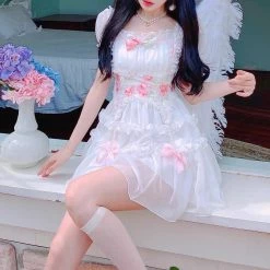 EverythingCuteClub Heart Leaps Short Sleeve Dress Dress + Rompers